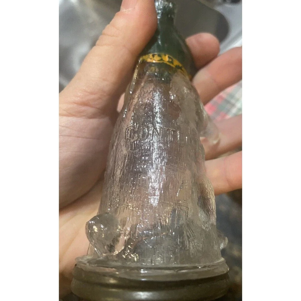 1900s Glass Rabbit Candy Container